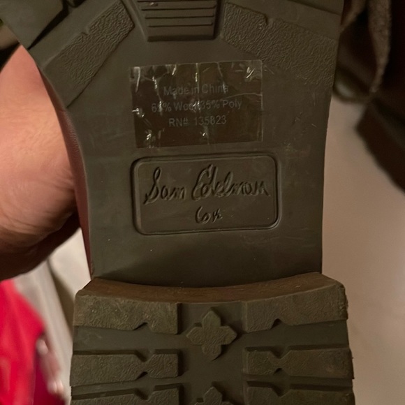 Sam Edelman Maroon Lace-up boots - Picture 5 of 5